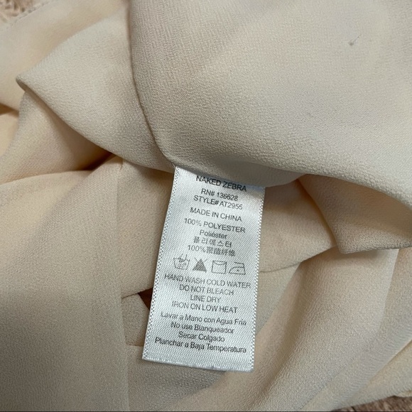 Naked Zebra Cream Sleeveless Blouse Crochet Detail - Picture 4 of 4